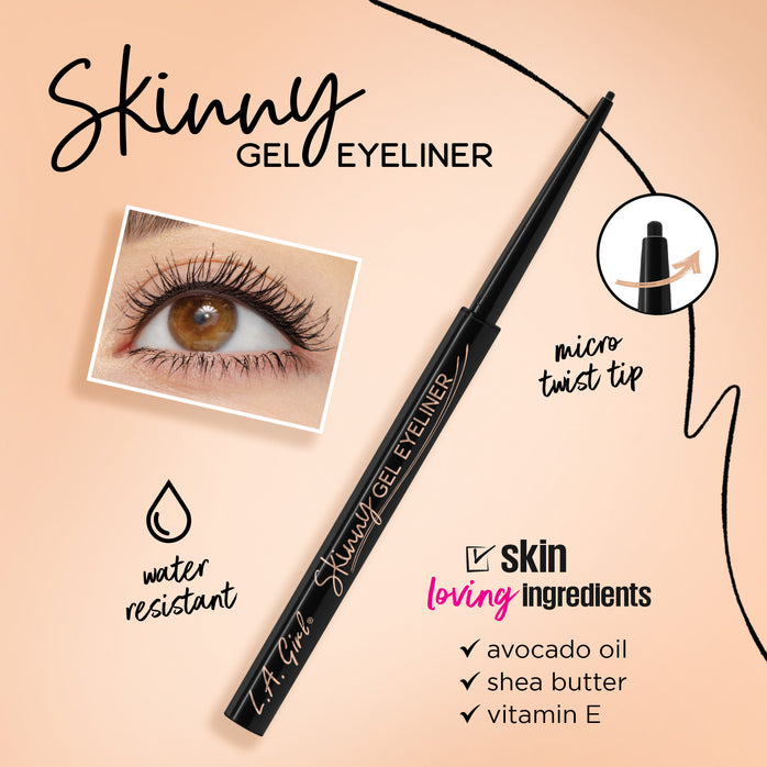 LA GIRL SKINNY GEL EYELINER SILKY BLACK GEL661