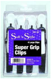 SOFT N STYLE SNS-195 SUPER GRIP CLIPS LARGE 4PK