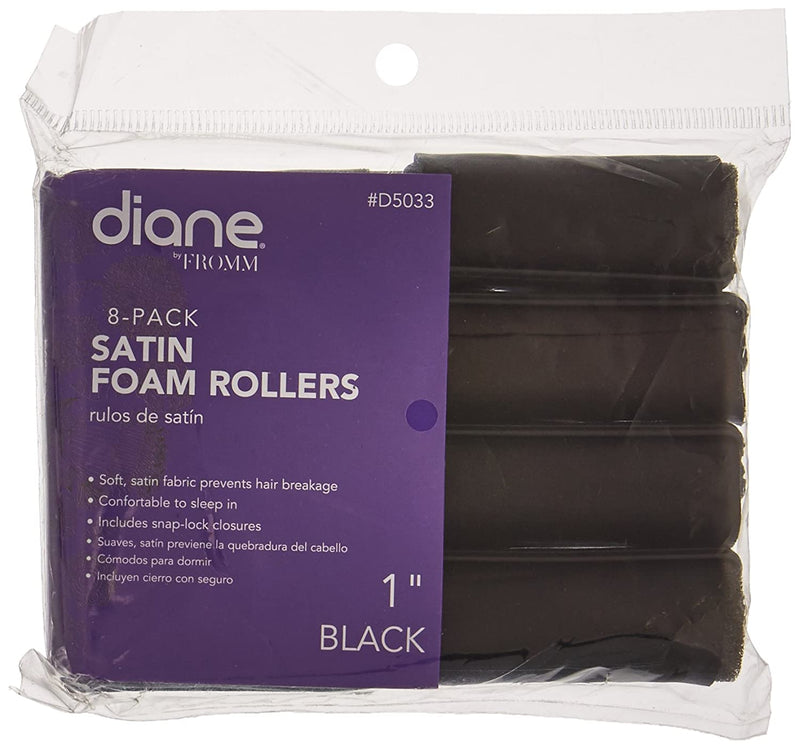 DIANE SATIN FOAM ROLLERS BLACK