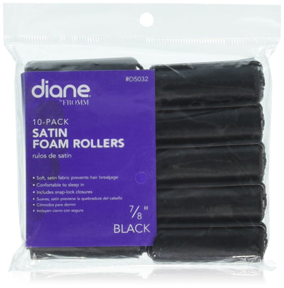 DIANE SATIN FOAM ROLLERS BLACK