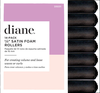 DIANE SATIN FOAM ROLLERS BLACK