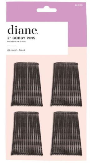 DIANE DHC011 BOB PINS 2" BLACK 80CT