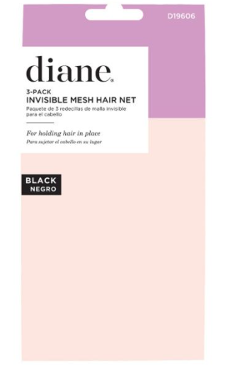 DIANE FINE NYLON HAIR NET 3/PK