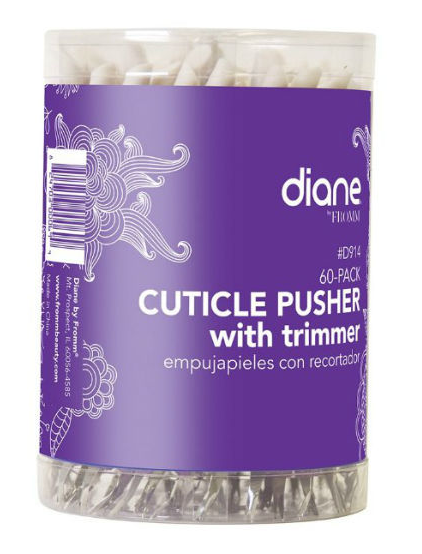 DIANE D914 CUTICLE PUSHER W/TRIMMER 60/PK