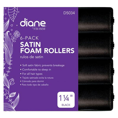 DIANE SATIN FOAM ROLLERS BLACK