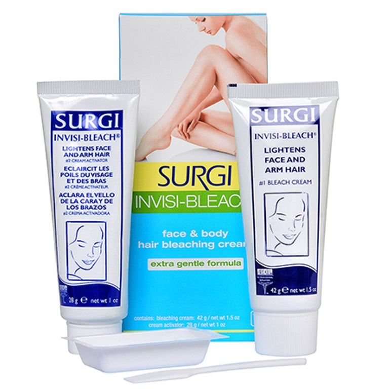 SURGI 82505 INVISI-BLEACH FACE & BODY HAIR BLEACHING CREAM 1.5oz